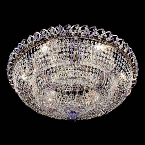 Люстра Двойное Кольцо Классика №6 фиолетовая в Ижевске Гусь Хрустальный