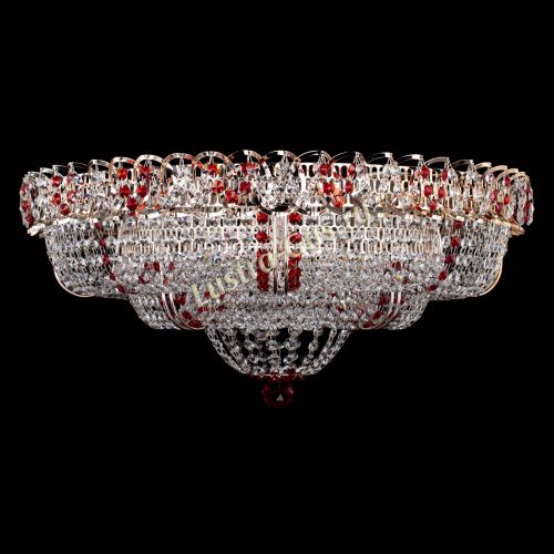 Люстра Двойное Кольцо Классика №6 красная в Ижевске Гусь Хрустальный