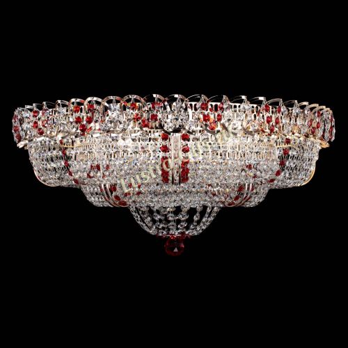 Люстра Двойное Кольцо Классика №6 красная в Ижевске Гусь Хрустальный