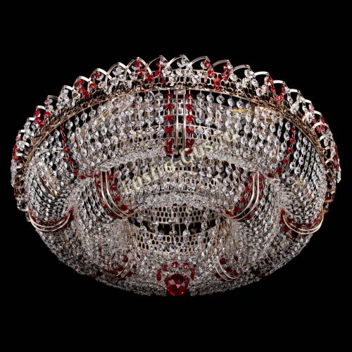 Люстра Двойное Кольцо Классика №6 красная в Ижевске Гусь Хрустальный