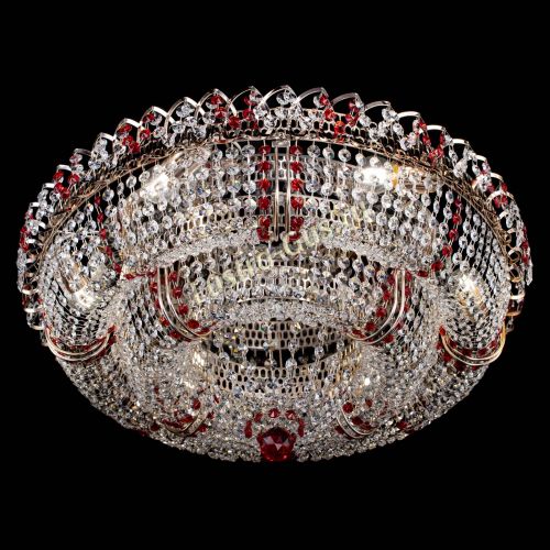 Люстра Двойное Кольцо Классика №6 красная в Ижевске Гусь Хрустальный