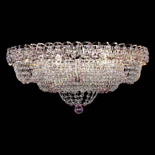 Люстра Двойное Кольцо Классика №6 розовая в Ижевске Гусь Хрустальный