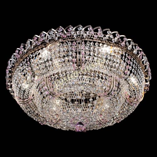 Люстра Двойное Кольцо Классика №6 розовая в Ижевске Гусь Хрустальный