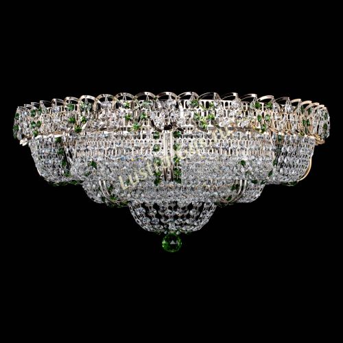 Люстра Двойное Кольцо Классика №6 зеленая в Ижевске Гусь Хрустальный