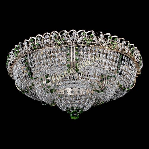 Люстра Двойное Кольцо Классика №6 зеленая в Ижевске Гусь Хрустальный