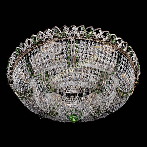 Люстра Двойное Кольцо Классика №6 зеленая в Ижевске Гусь Хрустальный