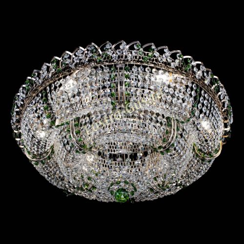 Люстра Двойное Кольцо Классика №6 зеленая в Ижевске Гусь Хрустальный