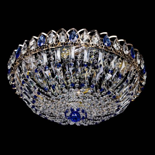 Люстра Двойной Купол синий в Ижевске Гусь Хрустальный