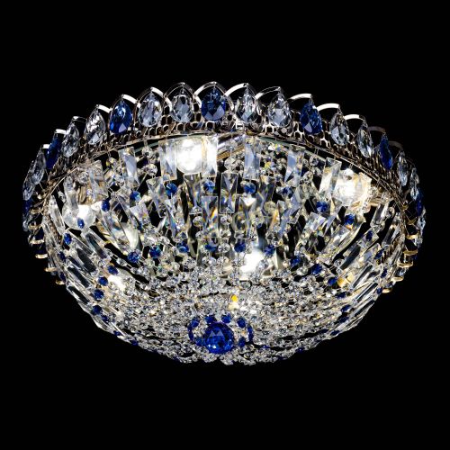 Люстра Двойной Купол синий в Ижевске Гусь Хрустальный