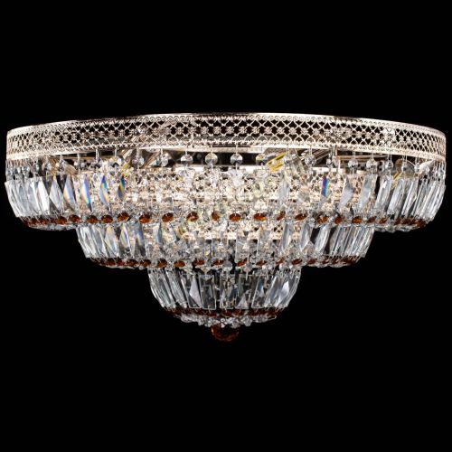 Люстра Двойное Кольцо Венеция чайная в Ижевске Гусь Хрустальный