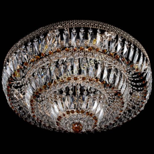 Люстра Двойное Кольцо Венеция чайная в Ижевске Гусь Хрустальный