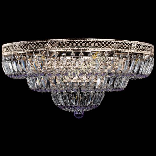 Люстра Двойное Кольцо Венеция фиолетовая в Ижевске Гусь Хрустальный