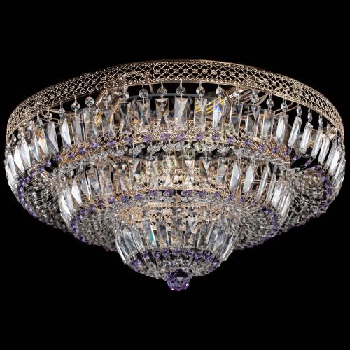 Люстра Двойное Кольцо Венеция фиолетовая в Ижевске Гусь Хрустальный