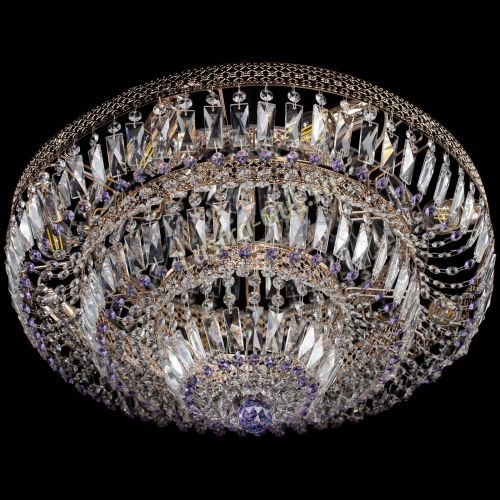 Люстра Двойное Кольцо Венеция фиолетовая в Ижевске Гусь Хрустальный