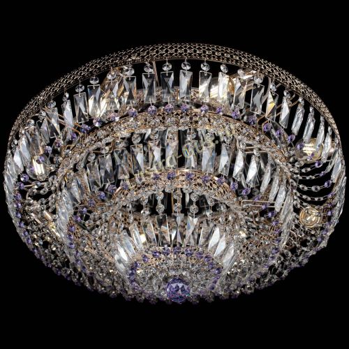 Люстра Двойное Кольцо Венеция фиолетовая в Ижевске Гусь Хрустальный