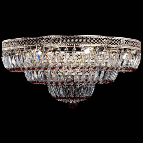 Люстра Двойное Кольцо Венеция красная в Ижевске Гусь Хрустальный