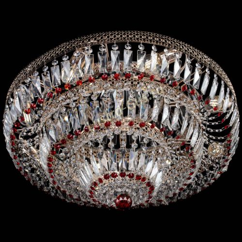 Люстра Двойное Кольцо Венеция красная в Ижевске Гусь Хрустальный