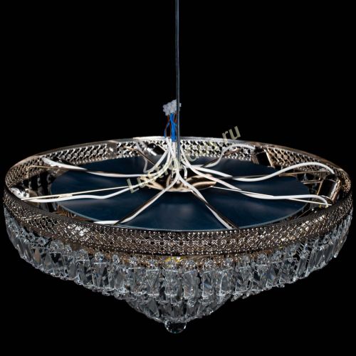Люстра Двойное Кольцо Венеция синяя в Ижевске Гусь Хрустальный