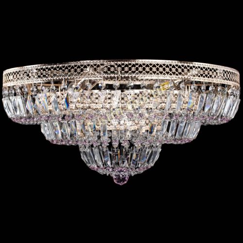 Люстра Двойное Кольцо Венеция розовая в Ижевске Гусь Хрустальный