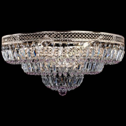 Люстра Двойное Кольцо Венеция розовая в Ижевске Гусь Хрустальный