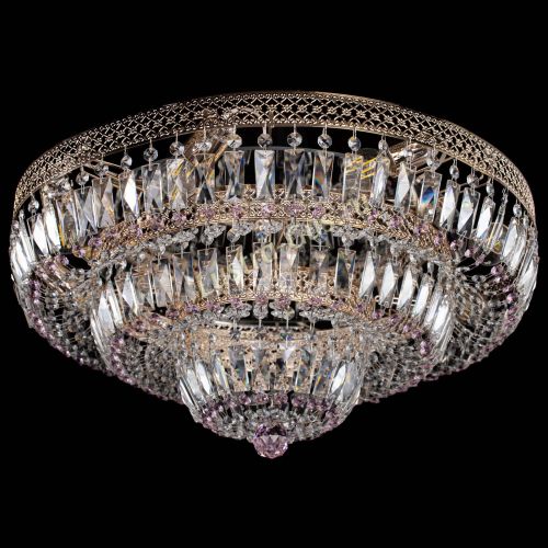 Люстра Двойное Кольцо Венеция розовая в Ижевске Гусь Хрустальный