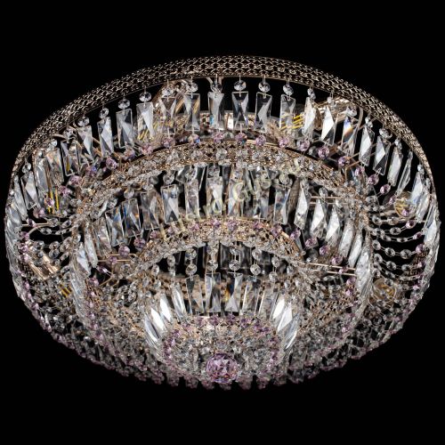 Люстра Двойное Кольцо Венеция розовая в Ижевске Гусь Хрустальный