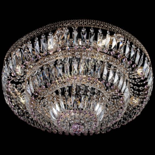 Люстра Двойное Кольцо Венеция розовая в Ижевске Гусь Хрустальный