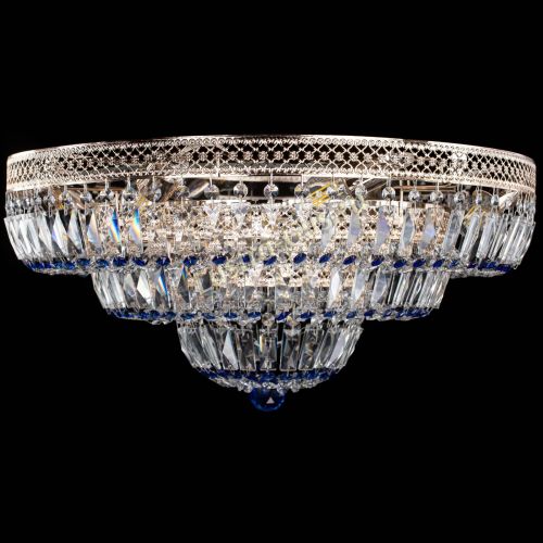 Люстра Двойное Кольцо Венеция синяя в Ижевске Гусь Хрустальный