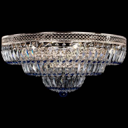 Люстра Двойное Кольцо Венеция синяя в Ижевске Гусь Хрустальный