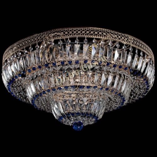 Люстра Двойное Кольцо Венеция синяя в Ижевске Гусь Хрустальный