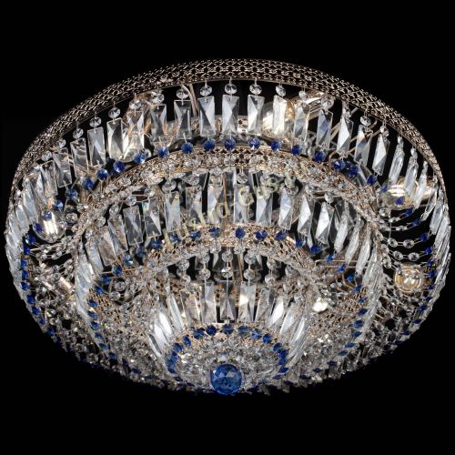 Люстра Двойное Кольцо Венеция синяя в Ижевске Гусь Хрустальный