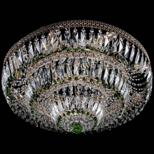 Люстра Двойное Кольцо Венеция зеленая в Ижевске Гусь Хрустальный