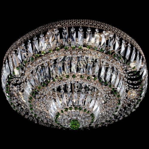 Люстра Двойное Кольцо Венеция зеленая в Ижевске Гусь Хрустальный