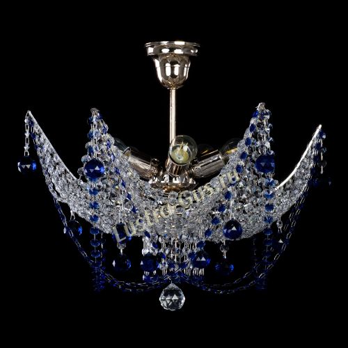 Люстра Элина №2 синяя в Ижевске Гусь Хрустальный