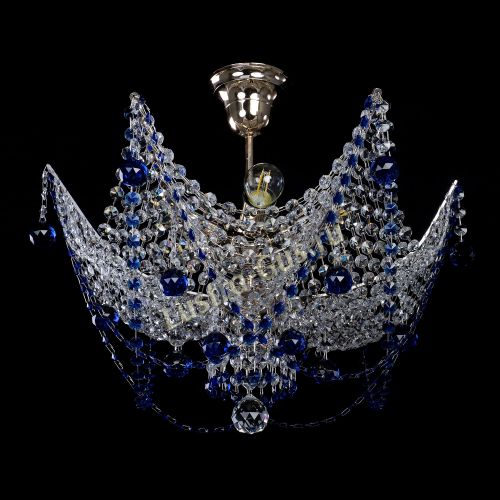 Люстра Элина №2 синяя в Ижевске Гусь Хрустальный