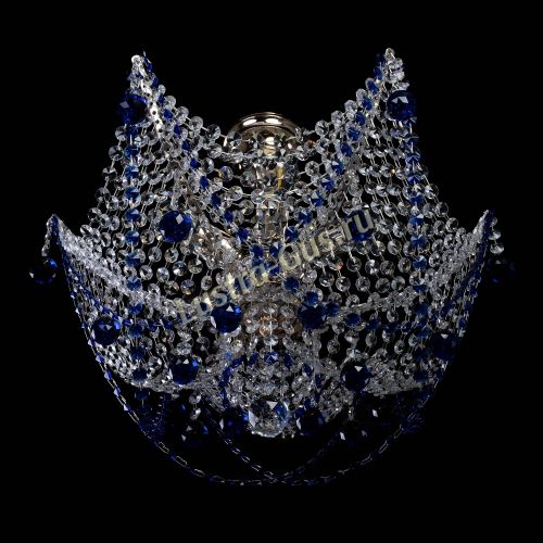 Люстра Элина №2 синяя в Ижевске Гусь Хрустальный