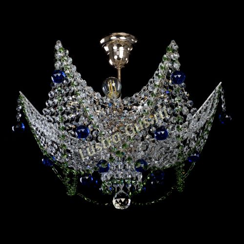 Люстра Элина №2 сине-зеленая в Ижевске Гусь Хрустальный