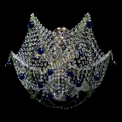 Люстра Элина №2 сине-зеленая в Ижевске Гусь Хрустальный