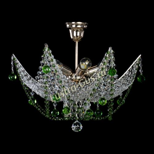 Люстра Элина №2 зеленая в Ижевске Гусь Хрустальный