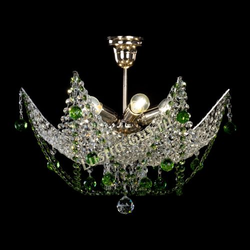 Люстра Элина №2 зеленая в Ижевске Гусь Хрустальный