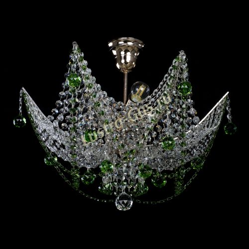 Люстра Элина №2 зеленая в Ижевске Гусь Хрустальный