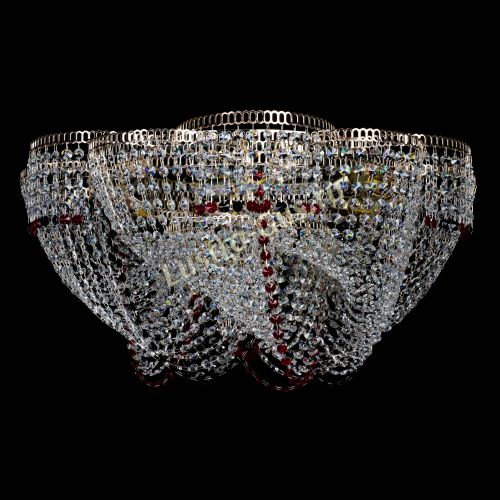 Люстра Есения черно-красная в Ижевске Гусь Хрустальный