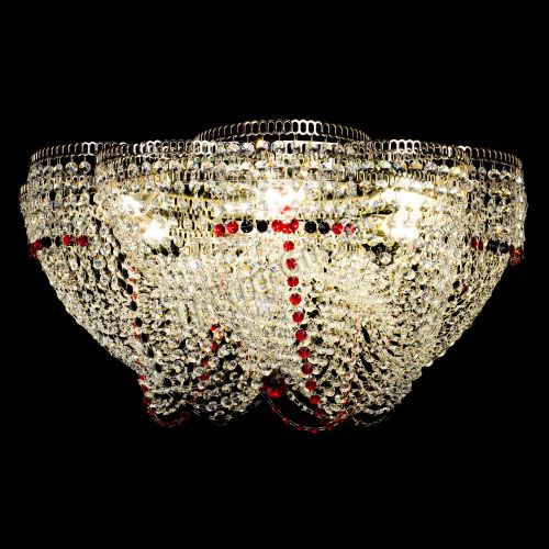 Люстра Есения черно-красная в Ижевске Гусь Хрустальный