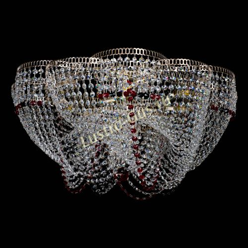 Люстра Есения черно-красная в Ижевске Гусь Хрустальный