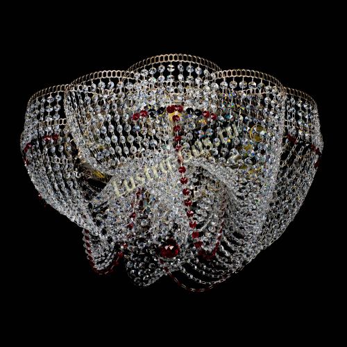 Люстра Есения черно-красная в Ижевске Гусь Хрустальный