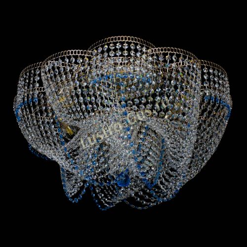 Люстра Есения голубая в Ижевске Гусь Хрустальный