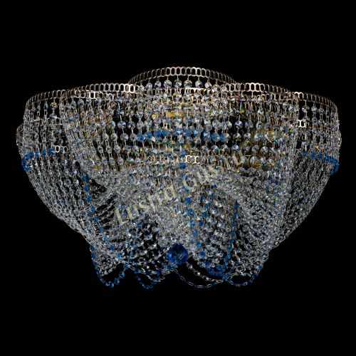 Люстра Есения голубая в Ижевске Гусь Хрустальный