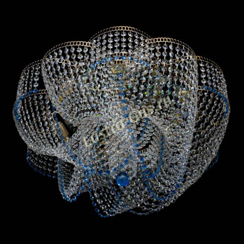 Люстра Есения голубая в Ижевске Гусь Хрустальный