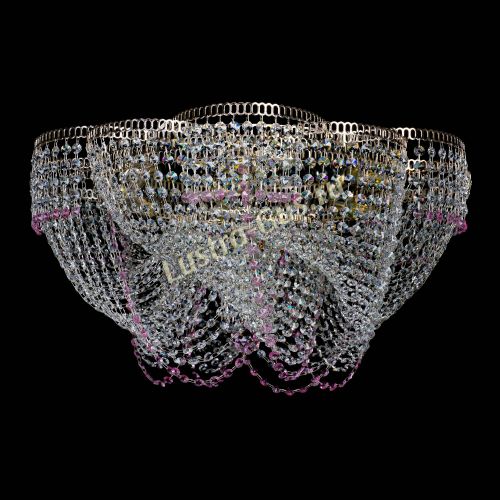 Люстра Есения розовая в Ижевске Гусь Хрустальный