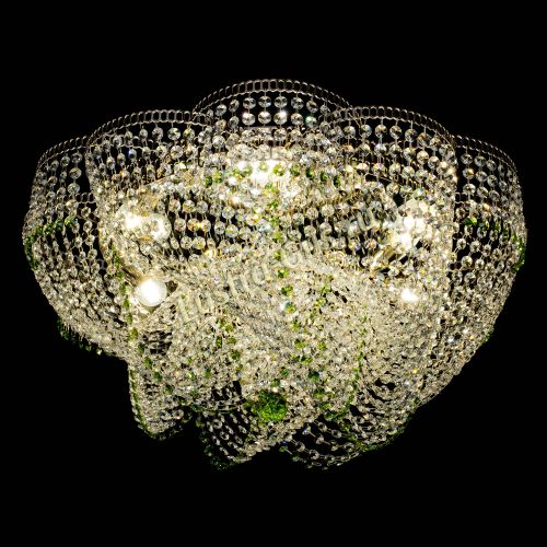 Люстра Есения зеленая в Ижевске Гусь Хрустальный